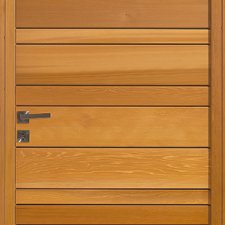 Porte d'entrée vitrée classique en bois, gamme Rustik, modèle